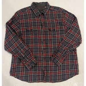 Woolrich Blackwatch Flannel Shirt Mens 2XL Plaid Button Up Long Sleeve Cotton‎